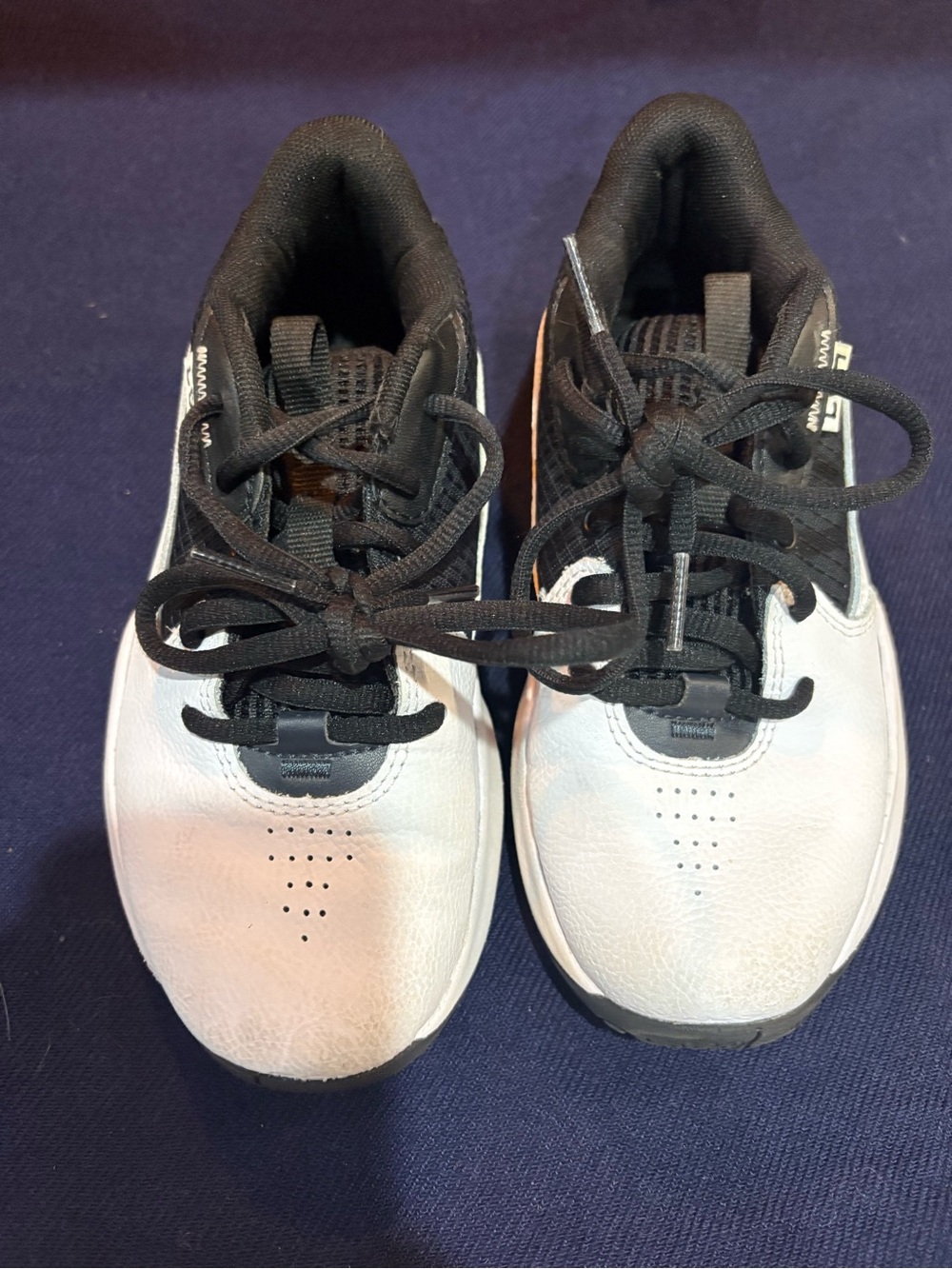 Under Armour Kids White and Black Sneakers